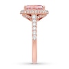 Thumbnail Image 3 of Previously Owned Neil Lane Morganite Engagement Ring 1 ct tw Round-cut Diamonds 14K Rose Gold - Size 4.5
