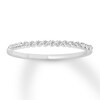 Thumbnail Image 1 of Previously Owned Diamond Wedding Band 1/8 ct tw Round-cut 10K White Gold - Size 7.5
