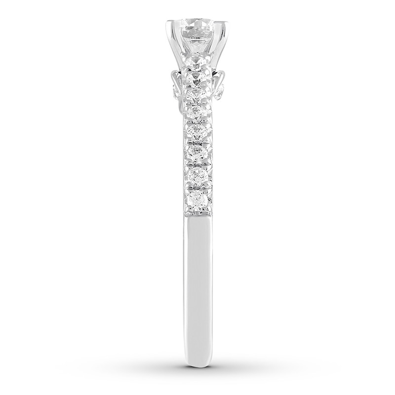 Main Image 3 of Previously Owned Ever Us Diamond Engagement Ring 5/8 ct tw Round-cut 14K White Gold - Size 7