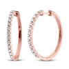 Previously Owned Diamond Hoop Earrings 1/2 ct tw 10K Rose Gold