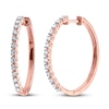 Thumbnail Image 0 of Previously Owned Diamond Hoop Earrings 1/2 ct tw 10K Rose Gold