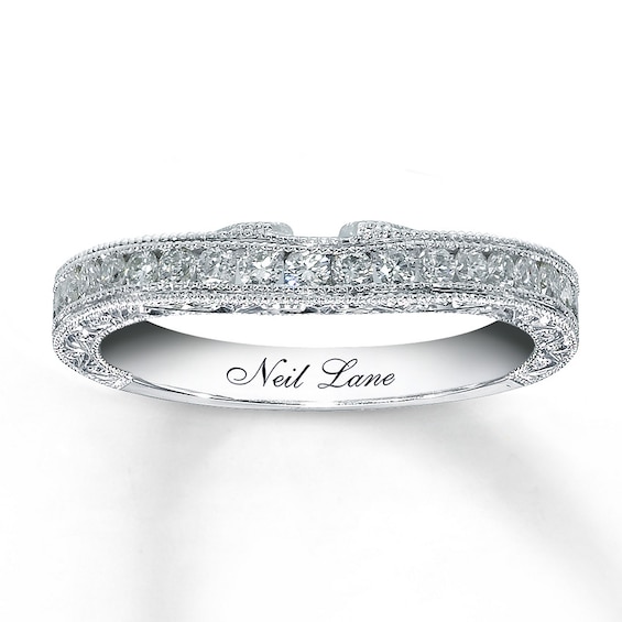 Previously Owned Neil Lane Wedding Band 1/2 ct tw Round-cut 14K White Gold Size 4.5