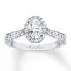 Thumbnail Image 0 of Previously Owned Neil Lane Engagement Ring 1-3/8 ct tw Oval & Round-cut 14K White Gold