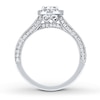 Thumbnail Image 1 of Previously Owned Neil Lane Engagement Ring 1-3/8 ct tw Oval & Round-cut 14K White Gold