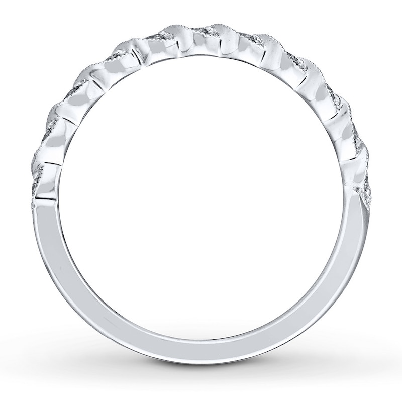 Main Image 2 of Previously Owned Neil Lane Diamond Wedding Band 1/6 ct tw Round-cut 14K White Gold