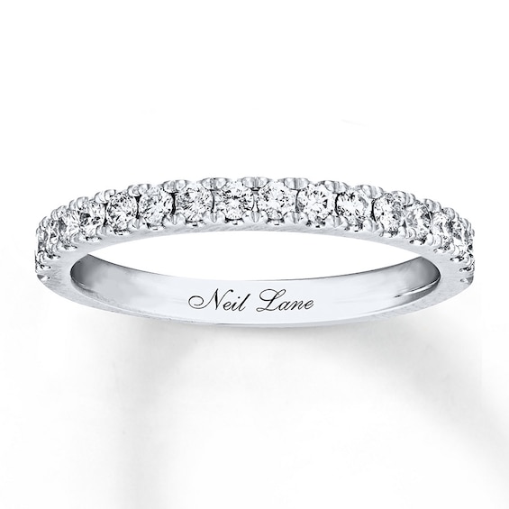 Previously Owned Neil Lane Wedding Band 3/8 ct tw Round-cut Diamonds 14K White Gold