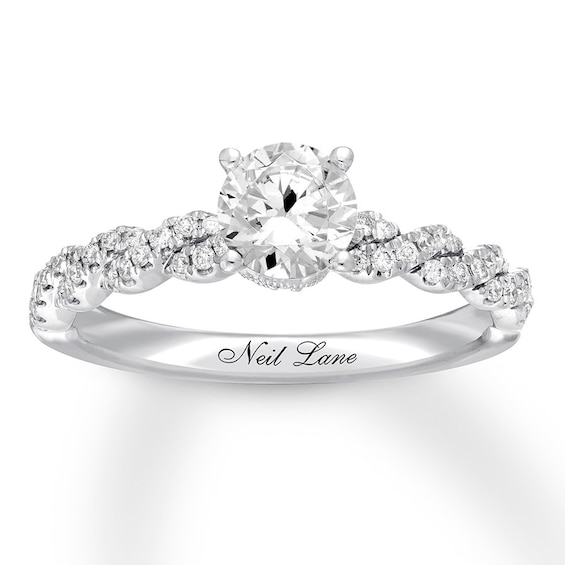 Previously Owned Neil Lane Engagement Ring 7/8 ct tw Round-cut 14K White Gold