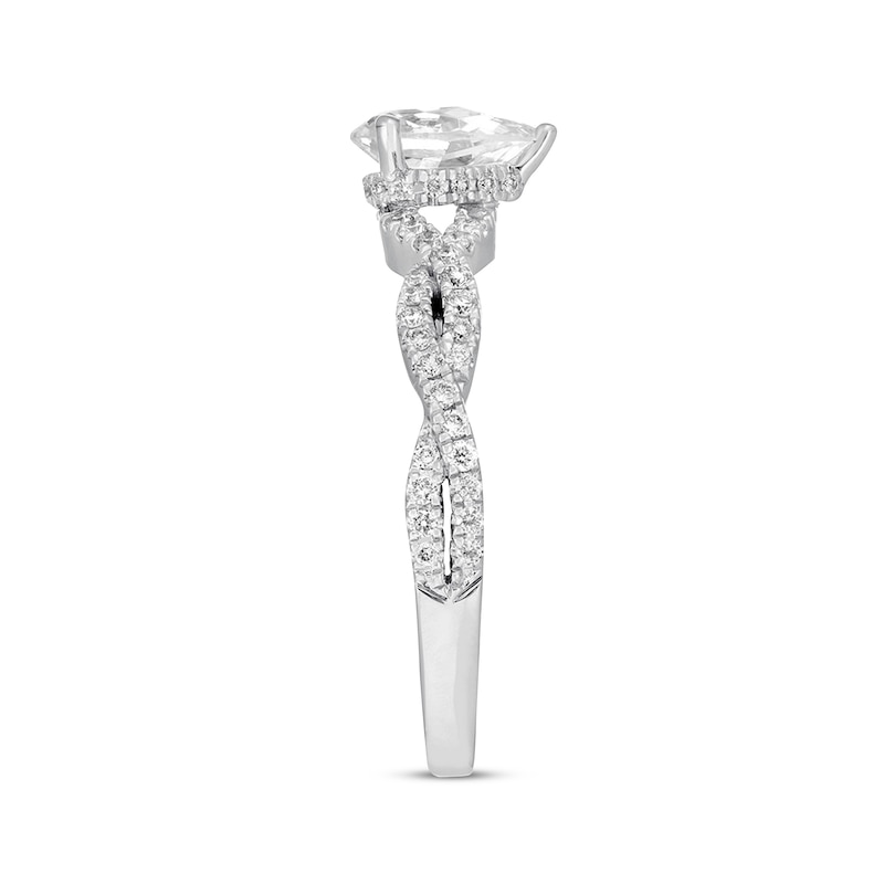 Main Image 2 of Previously Owned Neil Lane Diamond Engagement Ring 1 ct tw Pear & Round-cut 14K White Gold