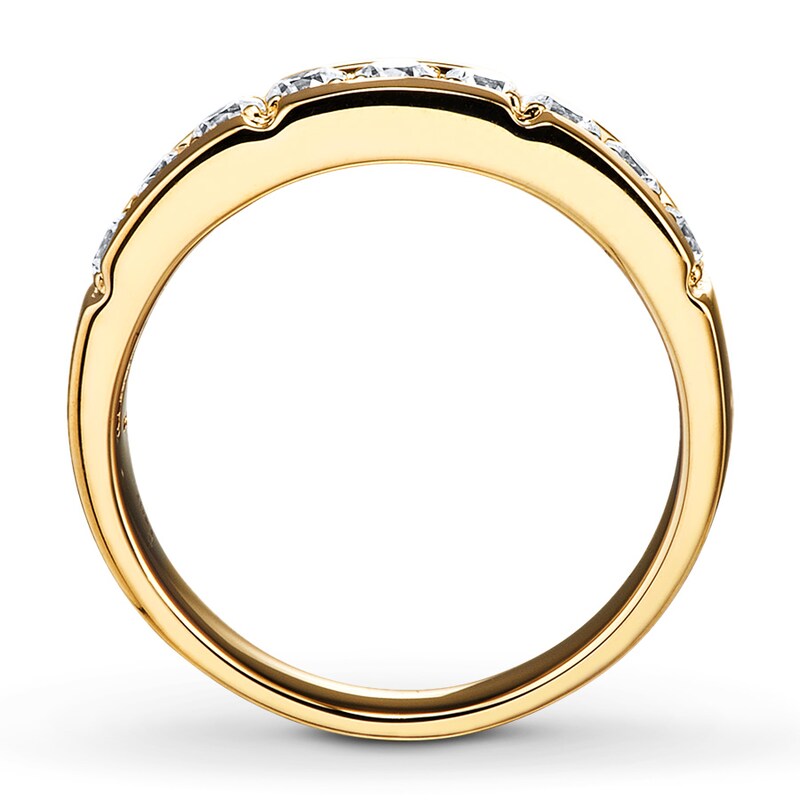 Main Image 2 of Previously Owned Men's Diamond Wedding Band 1 ct tw Round-cut 14K Yellow Gold