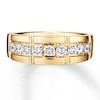 Thumbnail Image 4 of Previously Owned Men's Diamond Wedding Band 1 ct tw Round-cut 14K Yellow Gold
