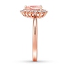 Thumbnail Image 3 of Previously Owned Morganite Engagement Ring 1/4 ct tw Round-cut Diamonds 14K Rose Gold