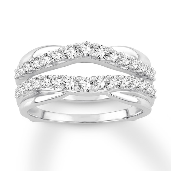 Previously Owned Diamond Enhancer Ring /4 ct tw Round-cut 14K White Gold
