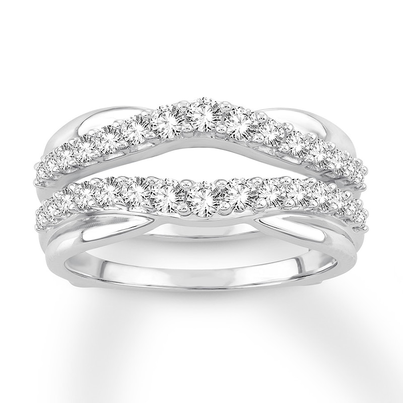 Main Image 1 of Previously Owned Diamond Enhancer Ring 3/4 ct tw Round-cut 14K White Gold