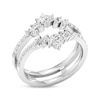 Previously Owned Diamond Enhancer Ring 3/4 ct tw Marquise & Round-cut 14K White Gold
