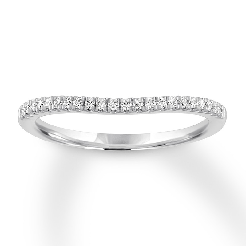 Main Image 1 of Previously Owned Diamond Wedding Band 1/8 ct tw Round-cut 14K White Gold