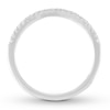 Thumbnail Image 2 of Previously Owned Diamond Wedding Band 1/8 ct tw Round-cut 14K White Gold