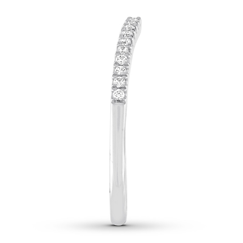 Main Image 3 of Previously Owned Diamond Wedding Band 1/8 ct tw Round-cut 14K White Gold