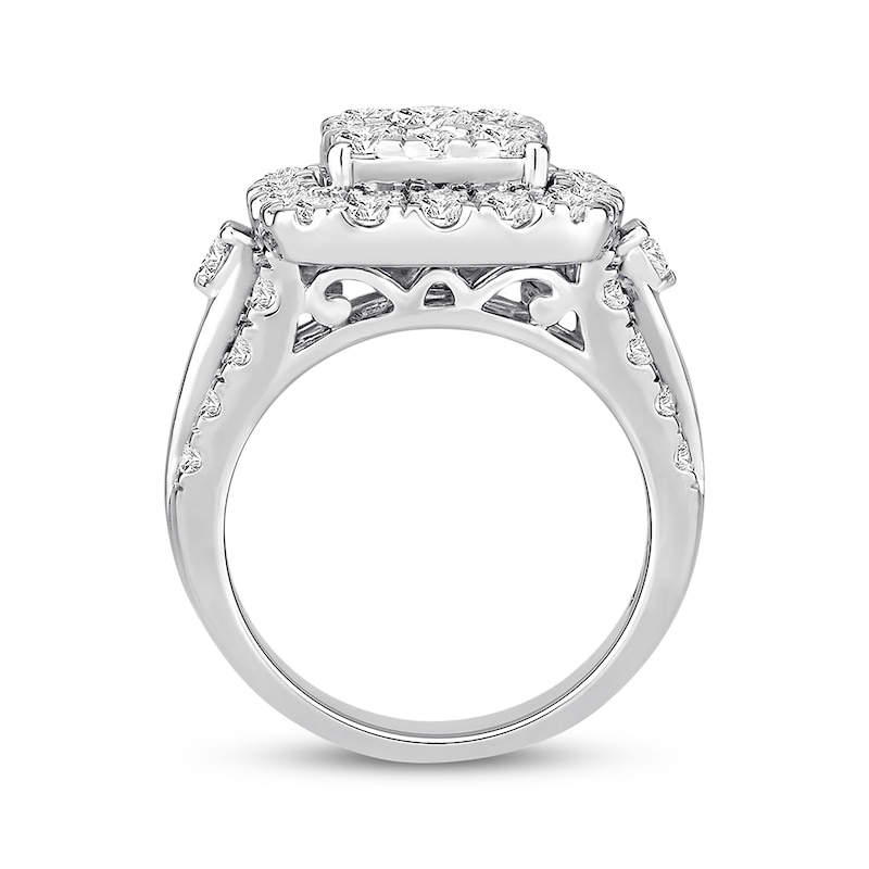Main Image 3 of Previously Owned Diamond Engagement Ring 3 ct tw Round-cut 10K White Gold
