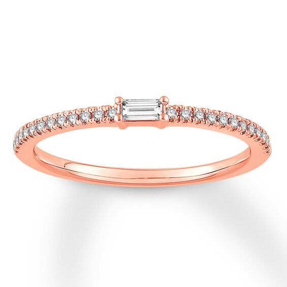 Previously Owned Diamond Anniversary Band 1/6 ct tw Baguette & Round-cut 10K Rose Gold