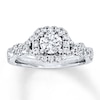 Thumbnail Image 1 of Previously Owned Diamond Engagement Ring 7/8 ct tw Round-cut 14K White Gold