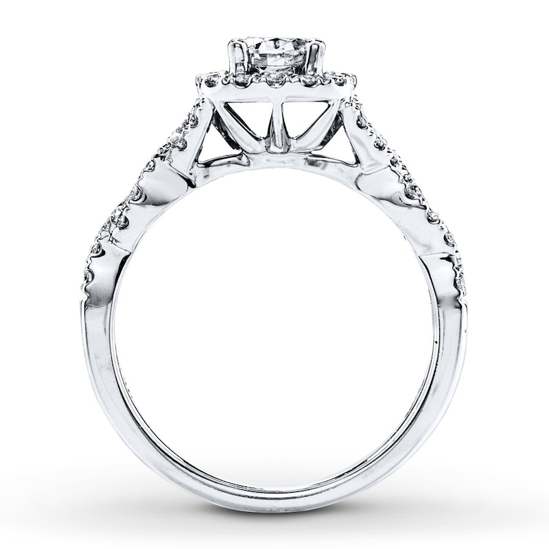 Main Image 2 of Previously Owned Diamond Engagement Ring 7/8 ct tw Round-cut 14K White Gold