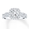 Thumbnail Image 1 of Previously Owned Diamond Engagement Ring 1-3/8 ct tw Round-cut 14K White Gold
