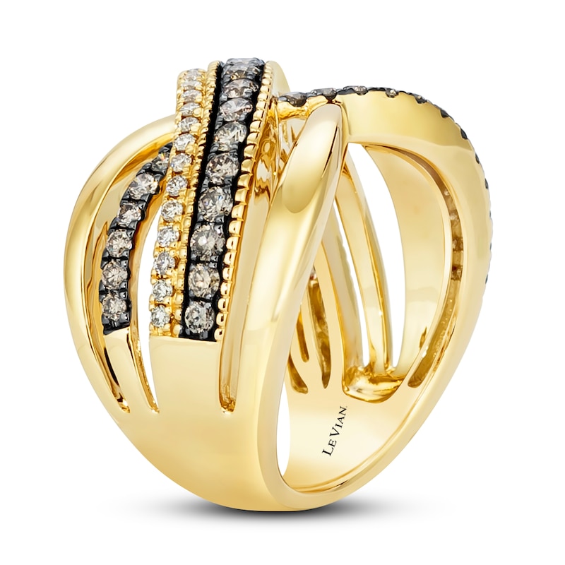 Main Image 1 of Previously Owned Le Vian Diamond Anniversary Ring 1 ct tw 14K Honey Gold