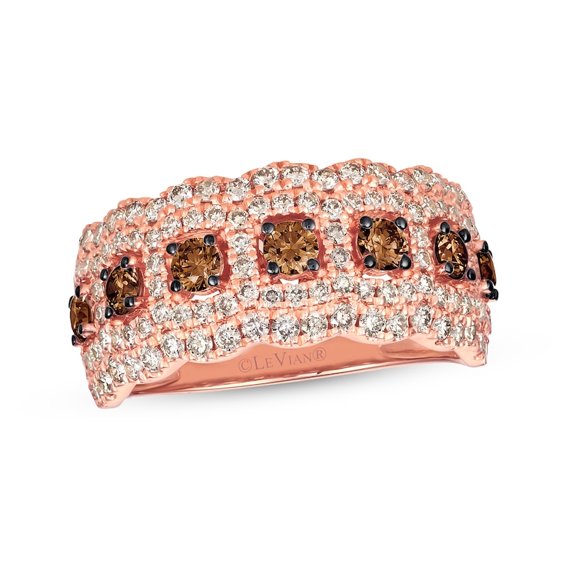 Main Image 1 of Previously Owned Le Vian Chocolate Diamond Ring 1-1/2 ct tw 14K Strawberry Gold