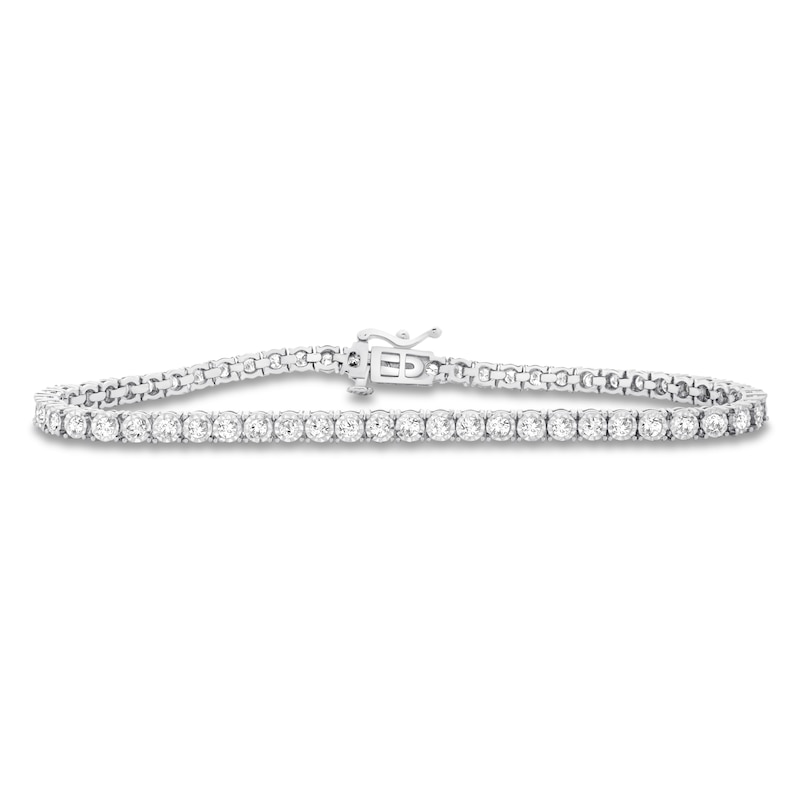 Main Image 1 of Previously Owned Diamond Bracelet 2 ct tw Round-cut 10K White Gold 7.25&quot; Length