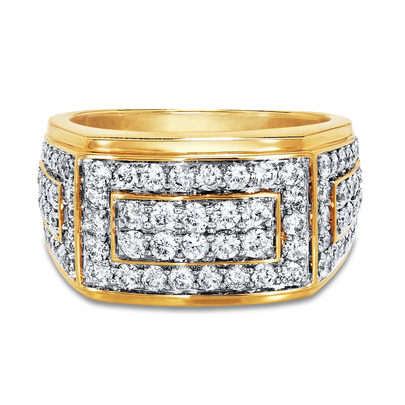 Main Image 2 of Previously Owned Men's Diamond Ring 2 ct tw Round-cut 10K Yellow Gold