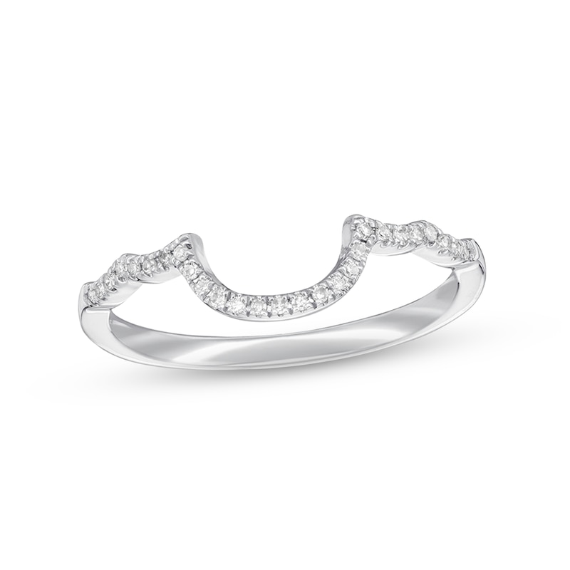 Main Image 1 of Previously Owned Diamond Wedding Band 1/10 ct tw Round-cut 14K White Gold