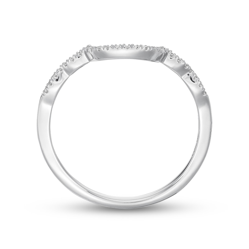 Main Image 2 of Previously Owned Diamond Wedding Band 1/10 ct tw Round-cut 14K White Gold