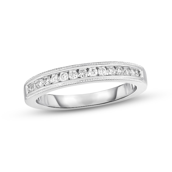 Previously Owned Diamond Wedding Band 1/4 ct tw Round-cut 14K White Gold