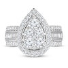 Thumbnail Image 0 of Previously Owned Pear-Shaped Diamond Engagement Ring 2 ct tw Round/Baguette 10K Whte Gold