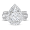 Thumbnail Image 1 of Previously Owned Pear-Shaped Diamond Engagement Ring 2 ct tw Round/Baguette 10K Whte Gold