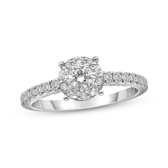 Previously Owned Diamond Engagement Ring 1 ct tw Round-cut 14K White Gold