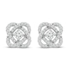 Thumbnail Image 1 of Previously Owned Center of Me Diamond Stud Earrings 1/2 ct tw 10K White Gold