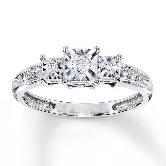 Previously Owned Diamond Ring 1/10 ct tw Round-cut 10K White Gold