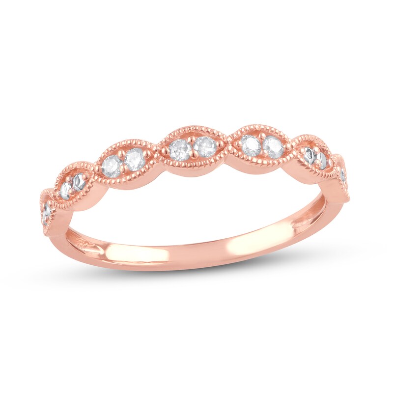 Main Image 1 of Previously Owned Diamond Anniversary Ring 1/10 ct tw Round-cut 10K Rose Gold