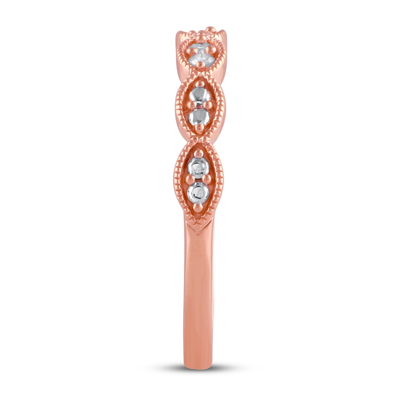 Main Image 3 of Previously Owned Diamond Anniversary Ring 1/10 ct tw Round-cut 10K Rose Gold