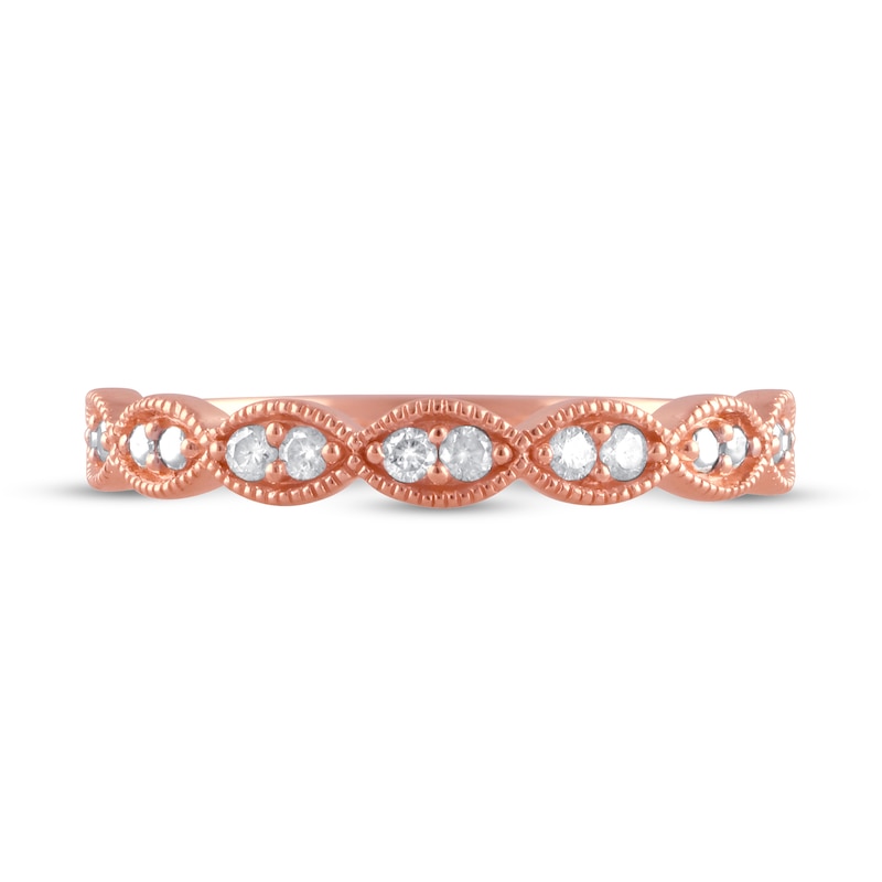 Main Image 4 of Previously Owned Diamond Anniversary Ring 1/10 ct tw Round-cut 10K Rose Gold