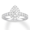 Thumbnail Image 1 of Previously Owned Neil Lane Premiere Diamond Engagement Ring 1-1/2 ct tw Pear & Round-cut 14K White Gold