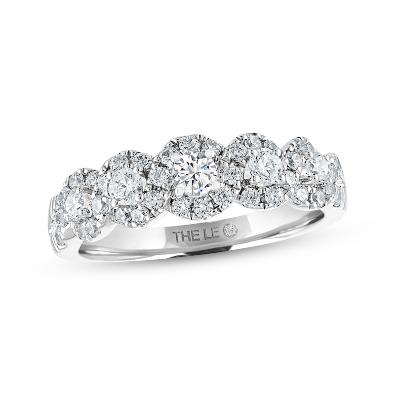 Main Image 1 of Previously Owned THE LEO Diamond Anniversary Ring 3/4 ct tw Round-cut 14K White Gold