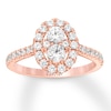 Previously Owned Ever Us Diamond Engagement Ring 7/8 ct tw Round-cut 14K Rose Gold