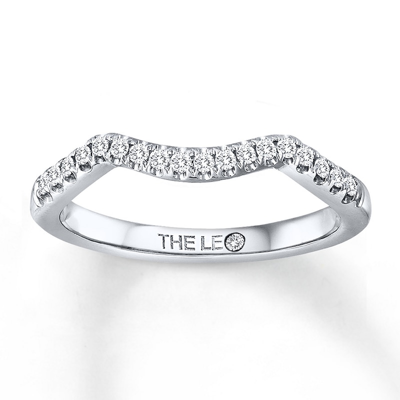 Main Image 1 of Previously Owned THE LEO Wedding Band 1/6 ct tw Round-cut Diamonds 14K White Gold