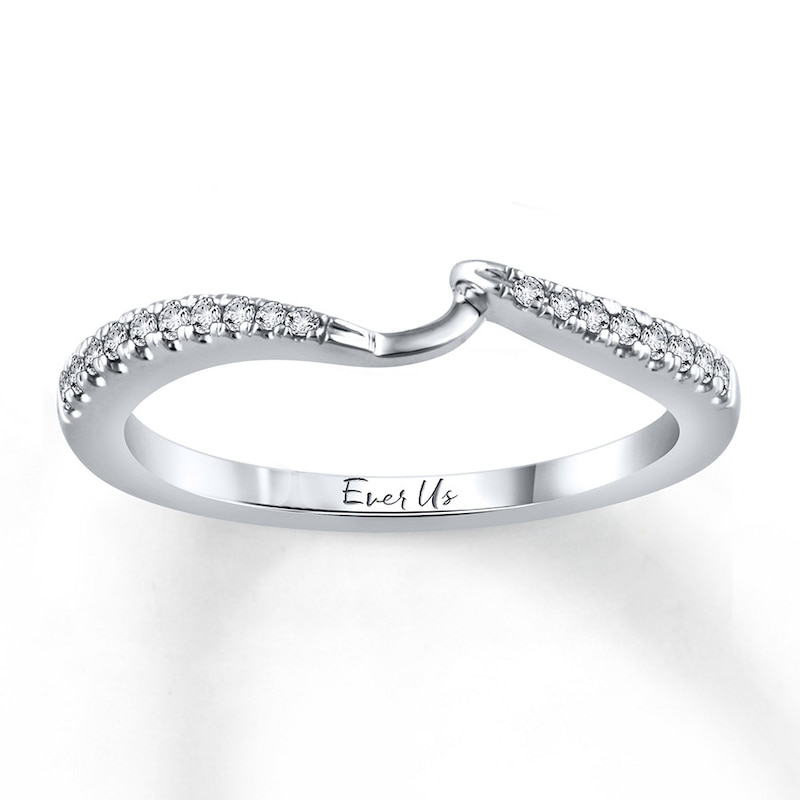 Main Image 1 of Previously Owned Ever Us Diamond Band 1/8 ct tw Round-cut 14K White Gold Size 10