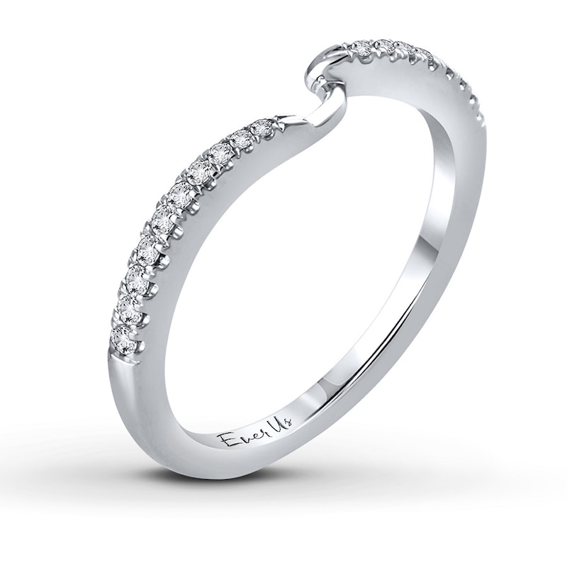 Main Image 2 of Previously Owned Ever Us Diamond Band 1/8 ct tw Round-cut 14K White Gold Size 10