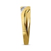 Thumbnail Image 2 of Previously Owned Men's Wedding Band 1/10 cttw Diamonds Round-cut 10K Yellow Gold - Size 7.25