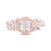 Thumbnail Image 2 of Previously Owned Adrianna Papell Diamond Engagement Ring 1 ct tw Round & Marquise-cut 14K Rose Gold - Size 10