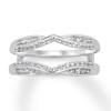 Thumbnail Image 1 of Previously Owned Diamond Enhancer Ring 1/3 ct tw Round-cut 14K White Gold - Size 4
